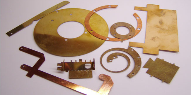 brass copper and aluminium components made by photofabrication.