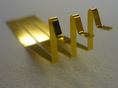 Formed and Gold Plated Contact, by Etch Tech Chemical Milling in the UK